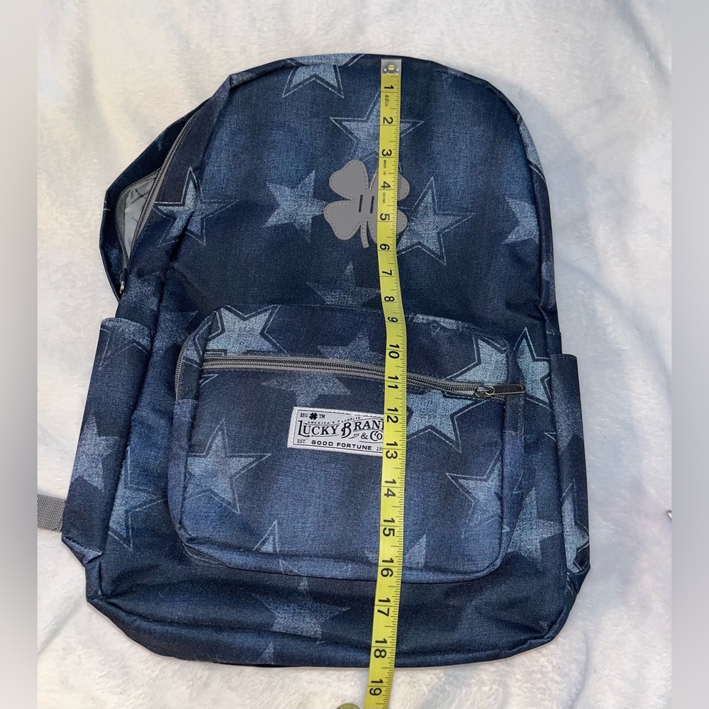 LUCKY BRAND Denim Stars Backpack NWT - Picture 8 of 10